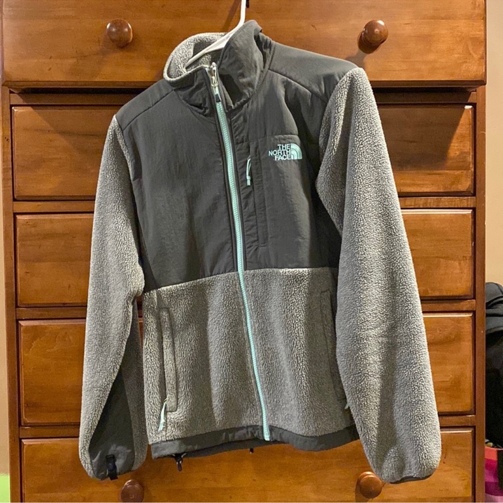 The North Face Brown Jacket with Mint Accents